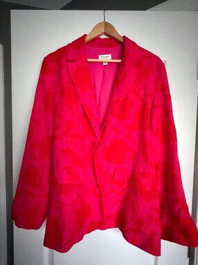 Kate Spade x Target Pink & Red Floral Blazer – XL – NWOT